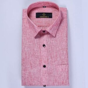Light Pink Color Arrow Linen Formal Shirts For Men