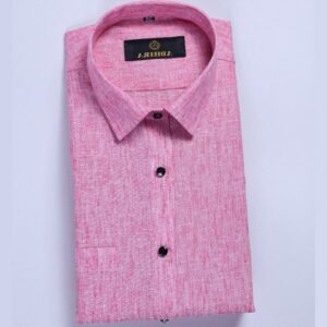 Pink Color Arrow Linen Formal Shirts For Men