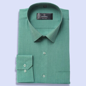 Green Color High Jack Cotton Shirt For Men’s.