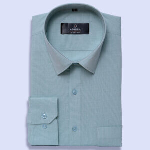 Light Green Color High Jack Cotton Shirt For Men’s.